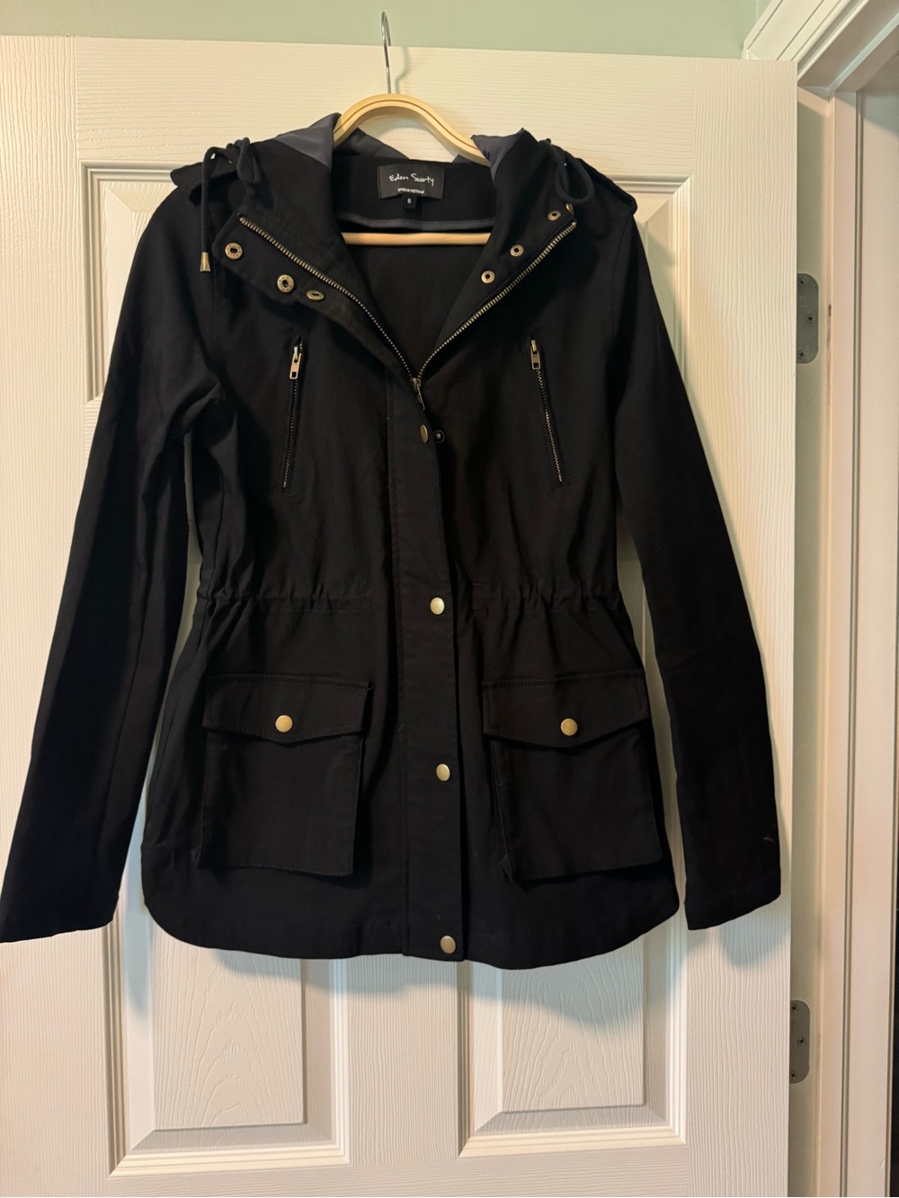 NWOT Even Society Women’s Black Utility Jacket with Tie Waist - Small